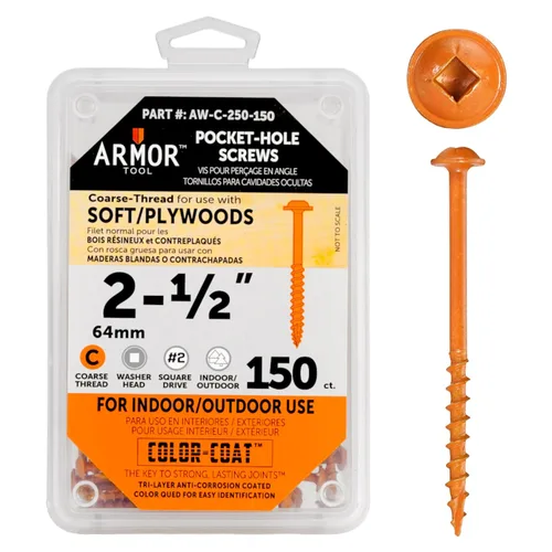 Vista 29 de ARMOR TOOL AP-C-100-100 Tornillos de rosca gruesa de 1 pulgada con revestimiento de color verde y unidad cuadrada