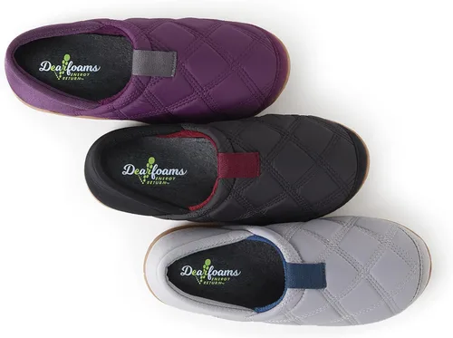 Vista 2 de Dearfoams Pantuflas de retorno energético de espuma viscoelástica con espalda cerrada para mujer