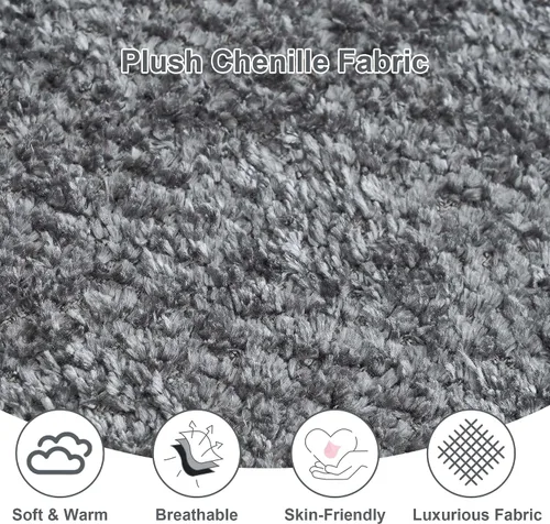 Vista 10 de GNIXUU Sofá seccional modular en forma de L de 112" tipo nube, sofás seccionales modernos de chenilla para sala de estar, cómodo sofá de 4 plazas