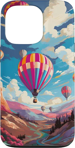 Vista 10 de Colorful Hot Air Balloons Pop Art Style Case for iPhone 17