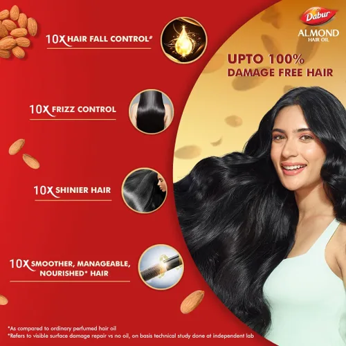 Vista 6 de Dabur Aceite para el cabello de almendras 16.9 fl oz