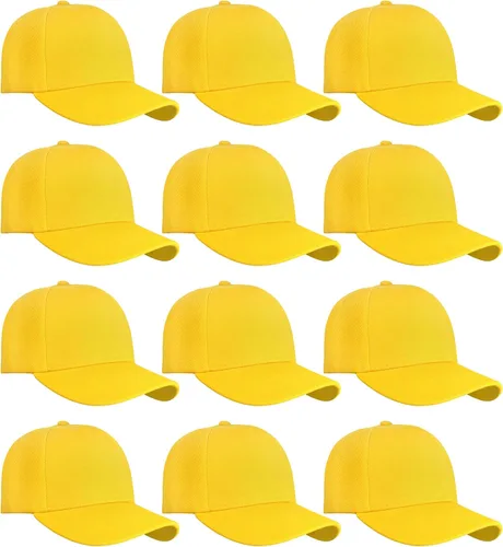 Vista 12 de Falari - 12 unidades de gorras de béisbol, lisas y de tamaño ajustable, venta al por mayor Verde militar