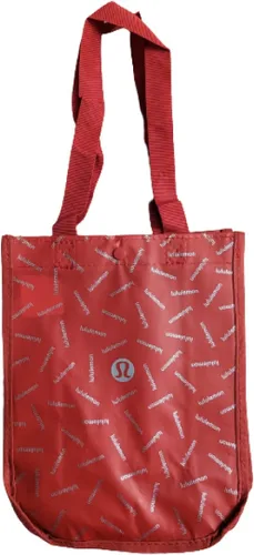 Vista 2 de LULULEMON NUEVA COMPRA ALMUERZO GIMNASIO BOLSA DE YOGA DANZA TENIS GOLF GYM PLAYA SKATE, Rojo/Blanco