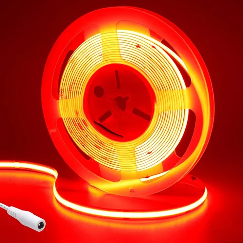 Vista 19 de Tira de luz LED COB DC de 24 V, blanco natural, 4000 K, 2400 LED, 16.4 pies, CRI 93+ 4500 lm, brillo uniforme, flexible, IP20, no impermeable, cinta