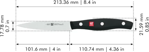 Vista 4 de ZWILLING Twin Signature - Juego de cuchillos alemanes afilados de 2 piezas, fabricado en una fábrica alemana propiedad de la empresa con acero