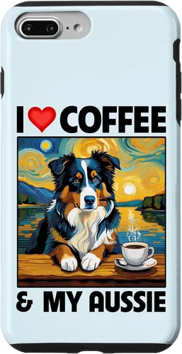 Vista 12 de Aussie Mom Dad Coffee Cup Australian Shepherd Dog Lovers Case for iPhone 17