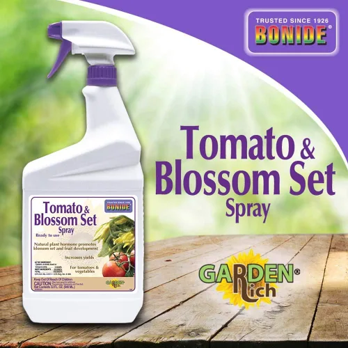Vista 2 de Bonide Chemical RTU Tomato and Blossom Set Spray hormonas para tomates y vegetales, 32 onzas