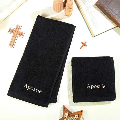 Vista 4 de Buryeah 2 Piezas Toallas de Mano Pastor Toallas de Mano Bordadas Cristianas Regalos de Apreciación para el Clero de la Iglesia Cristiana para el Día