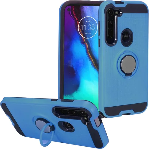 Vista 8 de Para Motorola Moto G Stylus XT2043, Moto G Power XT2041 (versión 2020) - Funda híbrida con soporte de anillo - RS2 Gris