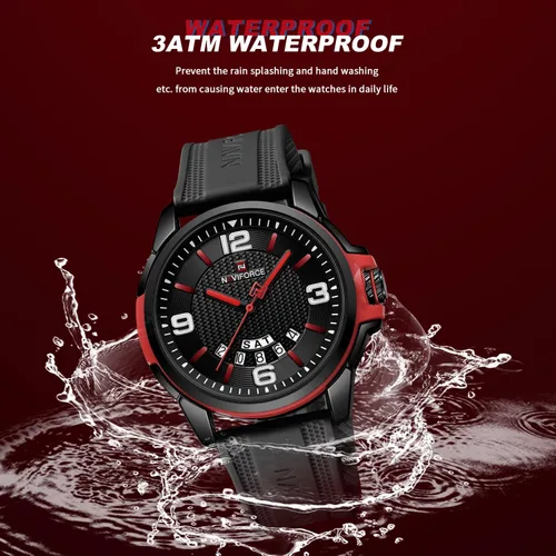 Vista 4 de NAVIFORCE Reloj impermeable para hombres, mujeres, niños y niñas, analógico, militar, deportivo, unisex, correa de silicona