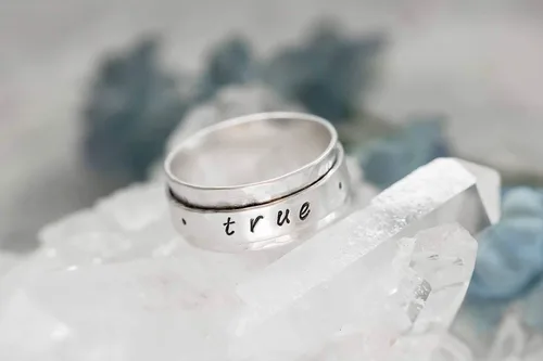 Vista 5 de Purity Ring True Love Waits Stamped Sterling Silver Spinner Ring