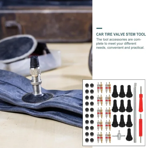 Vista 6 de 54pcs Tire Stem Removal and Installation Tool Set for Car Tire Repair and Auto Valve Stem Tools Maintenance Kit