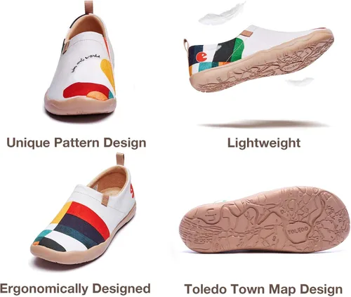 Vista 6 de UIN - Zapatos de viaje de lona pintada para mujer