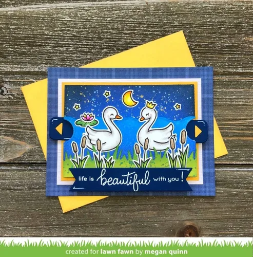 Vista 9 de Lawn Fawn Swan Soiree - Juego de sellos transparentes de 4 x 6 pulgadas y juego de troqueles personalizados a juego (LF2219, LF2220), paquete de 2