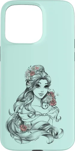 Vista 28 de iPhone 16 Disney Beauty & The Beast Floral Belle Sketch Case