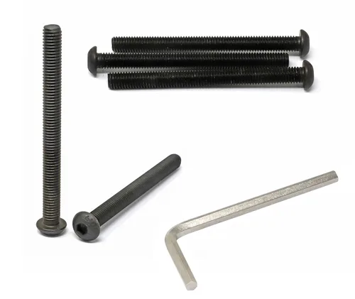 Vista 15 de iexcell 100 piezas de rosca M2.0.197 x 0.157 in paso de 0.018 in de acero aleado 10.9 grado hexagonal cabeza botón cabeza tornillo tornillo kit