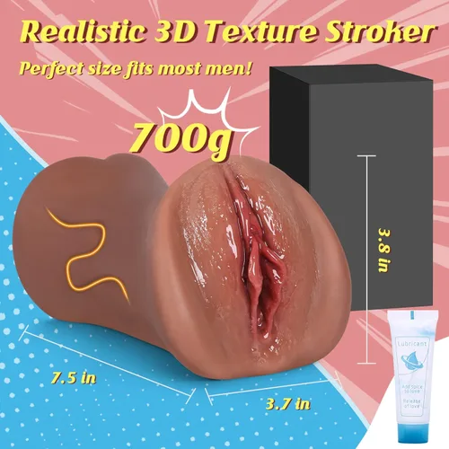 Vista 7 de Juguetes sexuales de bolsillo para hombres, 7.5 pulgadas de profundidad, muñecas sexuales realistas para hombres con vagina carnosa ultra suave