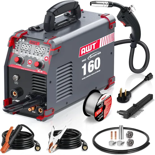 Vista 12 de AWT 100A Soldador MIG Portátil, Máquina de Soldadura MIG de Núcleo de Flujo 110V, Máquina de Soldadura MIG Portátil Sin Gas, Soldador MIG