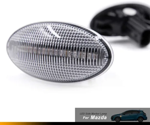 Vista 5 de Lámparas de marcador lateral ámbar LED de lente transparente para 2011-2013 M-azda2, 2004-2011 M-azda3, 2006-2010 M-azda5,2000-06 M-azda MPV