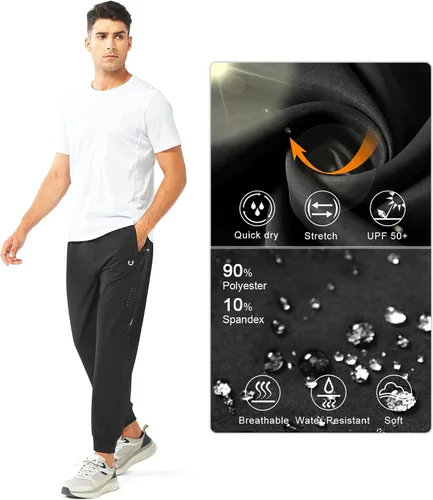 Vista 4 de NORTHYARD Pantalones deportivos para correr para hombre, ligeros, de secado rápido, para gimnasio, deportes activos, entrenamiento en pista