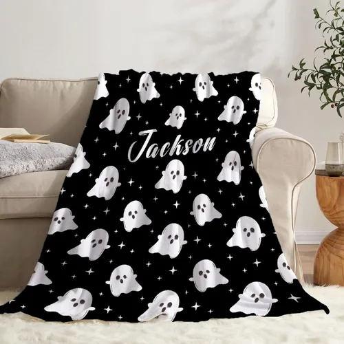 Vista 50 de Cute Ghosts - Manta de bebé personalizada para recién nacido, regalos para Halloween y Navidad, 40 x 30 pulgadas