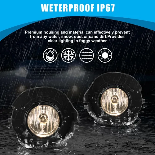 Vista 2 de CPW - Faros antiniebla para Nissan Pathfinder 2005-2012 y Frontier 2005-2009 Luces antiniebla de conducción con lente transparente