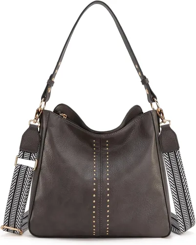 Vista 15 de Montana West - Bolsas hobo medianas para mujer, con asa superior, bandolera, bolso cruzado, bolsa de mano tipo cubo