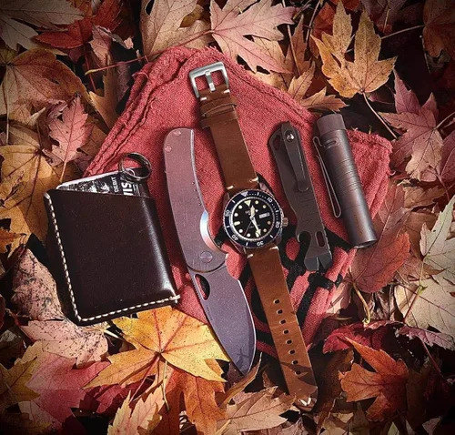 Vista 3 de Hemsut - Correa de reloj de cuero, correa de reloj de cuero Horween para hombre de 18, 19, 20, 21, 22, 0.945in, liberación rápida, hecha a mano