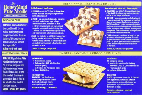 Vista 5 de Honey Maid Graham Wafers, 14.11 oz/14.1 onzas, (importado de Canadá)
