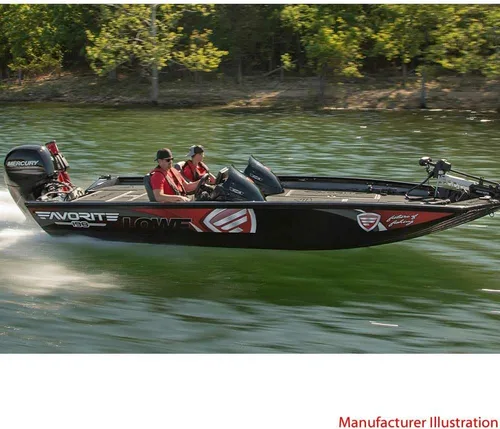 Vista 2 de Lowe Boat Graphic Decal Stickers 2340149 Favorite 198 USA Red (juego de 4)