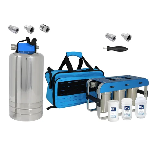 Vista 9 de Unidad de filtración de agua GoBluTech R2 + suavizador de agua (paquete), propiedad de veteranos estadounidenses