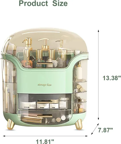 Vista 6 de Omeily Organizador de Maquillaje Grande Mejorado Organizador de Tocador de Encimera Organizador de Cosméticos Caja de Almacenamiento de Maquillaje