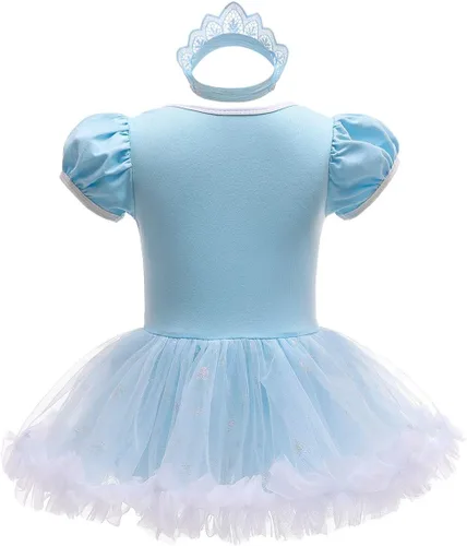 Vista 3 de Disfraz de princesa para bebé y niña, traje de cumpleaños, vestido tutú con diadema para Halloween, fiesta de Navidad