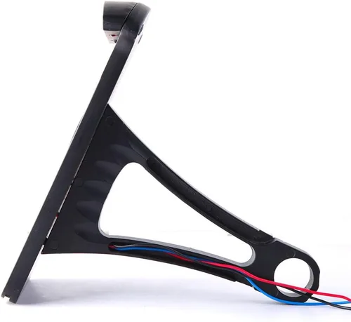 Vista 4 de Marcos de placa de matrícula de montaje lateral personalizados para motocicleta Bobber, luz de freno trasera cromada Negro