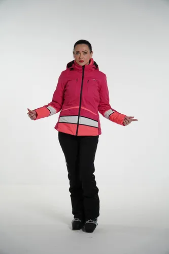 Vista 4 de DIEL SPORT SIMONA - Chaqueta de esquí cálida para mujer abrigo de nieve con capucha impermeable resistente al viento aislante transpirable