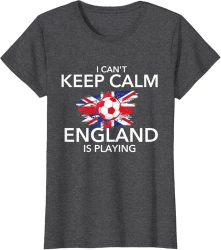 Vista 5 de I Can't Keep Calm England Is Playing - Camiseta para amantes del fútbol, Negro