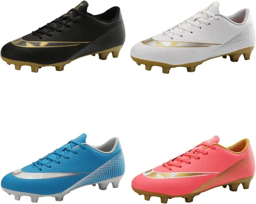 Vista 7 de Zapatos de fútbol unisex competitivos para hombres y mujeres, para interiores y exteriores, botas de fútbol atlético, césped, equipo Mundial, tacos