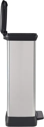 Vista 9 de Curver Tapa en acero inoxidable como acabado, reciclaje perfecto para uso doméstico en interiores para eliminación de basura, 50 litros, metálico