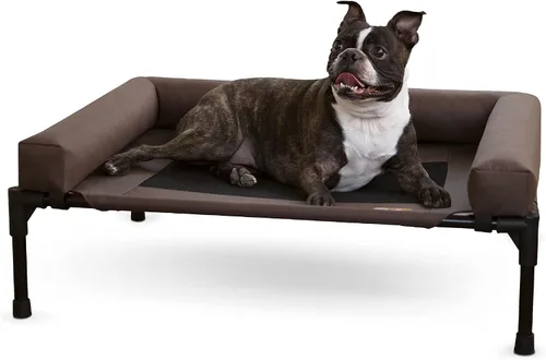 Vista 10 de K&H - Cama elevada para perros para exteriores, cuna con refuerzo, tamaño mediano, 32 x 25 pulgadas, color carbón Pet Cot for Medium & Large Pets