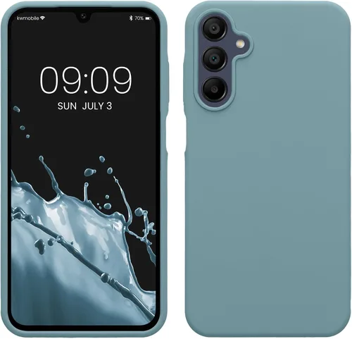 Vista 104 de kwmobile Funda Compatible con Samsung Galaxy A14 5G - Funda de teléfono de TPU y silicona con acabado suave - Verde Lima