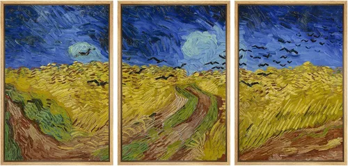 Vista 34 de wall26 Lienzo enmarcado para pared, juego de arte con flores de almendra de Vincent Van Gogh, naturaleza, ilustraciones de área silvestre, bellas