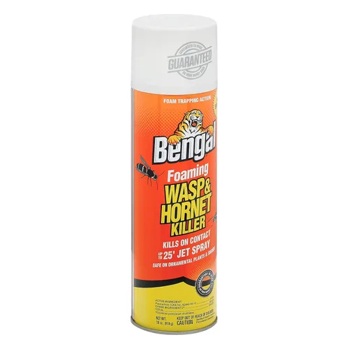 Vista 2 de Bengal Asesino de avispas y avispones espumosos – Spray de avispas y avispones de largo alcance con acción de captura de espuma – Spray de avispas
