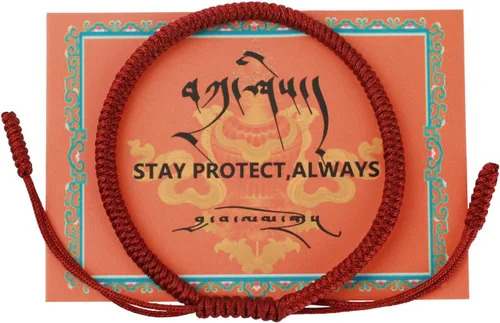 Vista 14 de Auténtica pulsera de nudo Dorje bendecida hecha a mano por monjes tibetanos con protección y talismán para mujeres y hombres