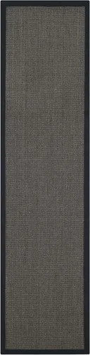 Vista 115 de Alfombra de sisal Safavieh, de color maíz y negro, tejida a mano, de la colección de fibras naturales; 5 x 8 pulgadas, NF441A, Tela, Gris / Gris