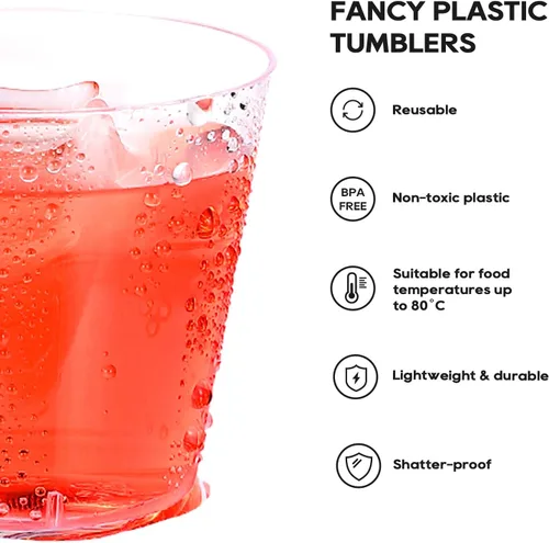 Vista 3 de Paquete de 500 vasos de plástico de 2 onzas, vasos desechables, vasos de degustación de vino, vaso pequeño de plástico para whisky, degustación