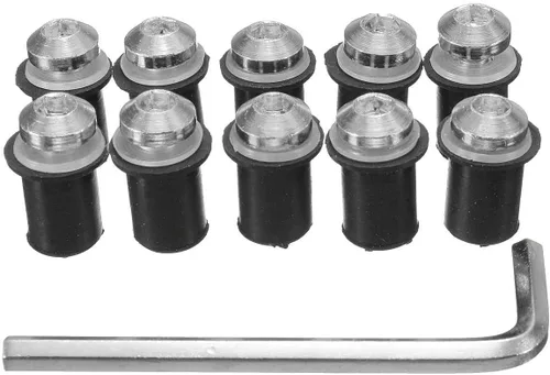 Vista 9 de GLoyer Motorcycle Windshield Motorcycle Windshield Iridium Windscreen Black with Bolts Screws Nut Fastener Compatible with CBR500R 2013 2014 2015
