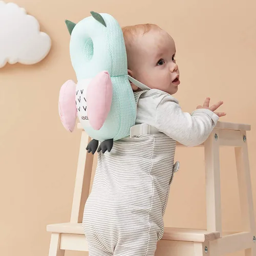 Vista 7 de Bebamour - Protector de cabeza para andadores de bebés pequeños, almohadilla de seguridad ajustable para bebés, mochila para gatear con correa