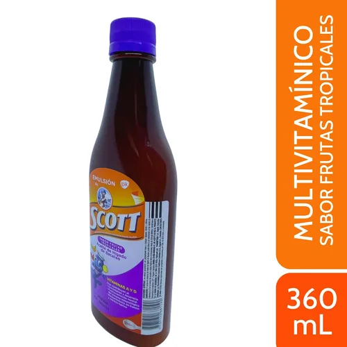 Vista 3 de Emulsion de Scott Frutas Tropicales (fruta tropical) (12.2 fl oz)