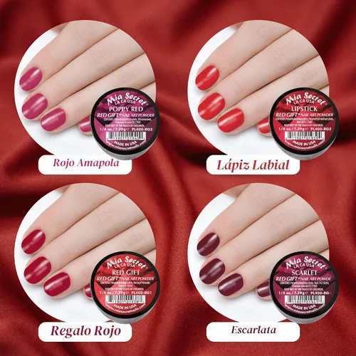 Vista 3 de Mia Secret - Colección de polvo acrílico para uñas, polímero Marry ME, 6 piezas