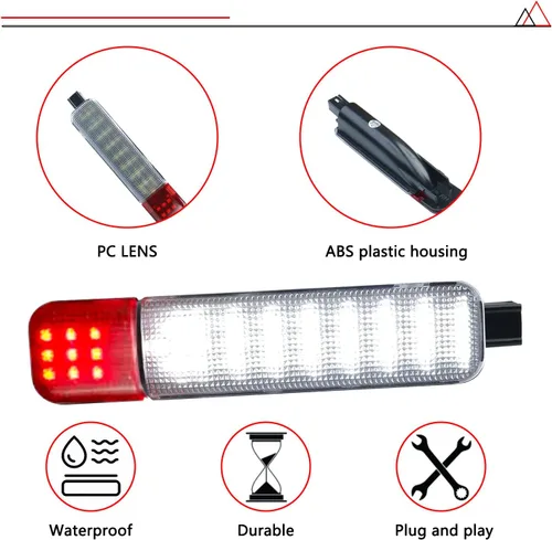 Vista 4 de 4 luces LED de cortesía para puertas para Chevy Silverado GMC C/K Compatible con Sierra 1500 2500 3500, Suburban, Avalanche, Hum-mer H2 Yukon